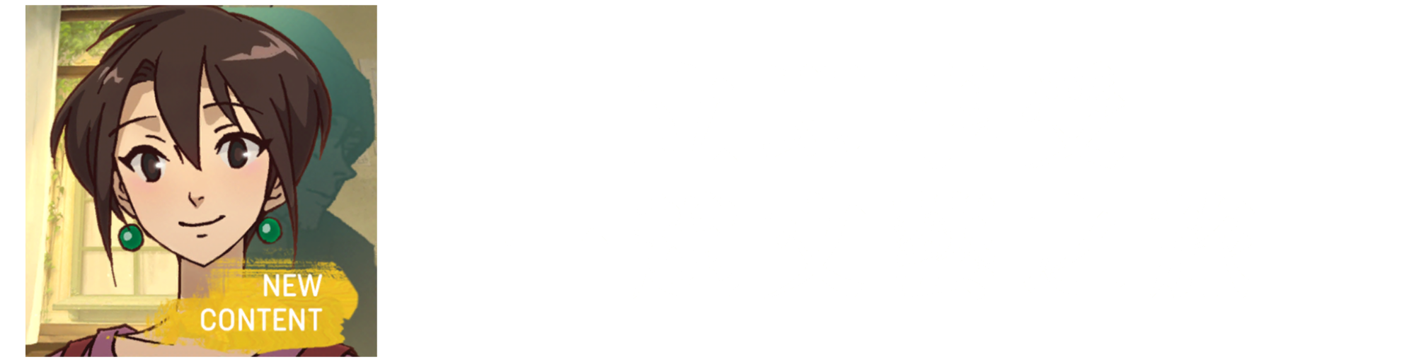 傾聽畫語遊戲app的icon英文標誌。一個綠色圓角矩形圖案的標誌，上面畫有一隻祖母綠色眼睛、白色身體的貓咪，而右耳到右邊臉部，像是被黃色畫筆塗上顏料一樣。